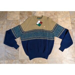 Vintage New With Tags Oakton Limited 90s Knit Pullover Crew Sweater Mens Size XL
